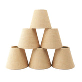 Eurus Home clip-on burlap lamp shade 3x6x5 adds farmhouse charm