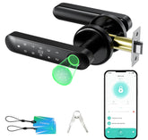 Evanshow fingerprint door lock front view with keypad for convenient access