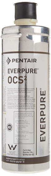 Everpure EV9618-02 OCS2 cartridge front view showing compact design for quick replacement