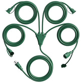 Eversimpleinc 1-to-4 splitter extension cord full indoors setup for multiple devices
