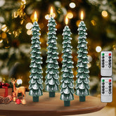 Evjeal flameless christmas-tree-candle-4pack-remote offers safe, long-lasting ambiance.