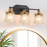 EvmVom vintage bathroom vanity light featuring crystal shade for refined ambience