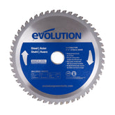 EVOLUTION 8-1/4-inch mild steel blade on a saw delivering precise mild steel cuts