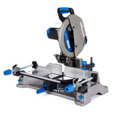 Evolution S14MCS 14-inch miter saw shows precise metal cutting angles