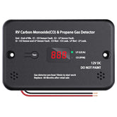 EVORONA RV carbon monoxide and propane alarm front view for clear alerts.