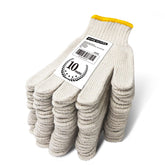 Evridwear cotton work gloves white packaging; versatile outdoor tasks.