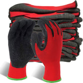 Evridwear crinkle latex-coated gloves with palm grip for anti-slip handling.