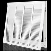 Excelfu 20x20 return air grille front view showing durable steel construction