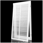 EXCELFU return air vent cover front view; durable powder-coated steel.