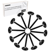 EXERAUO 12-pack nylon garage rollers in a row, illustrating quiet operation.