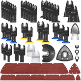 EXKRAEFT 136pcs oscillating blade set for versatile wood and metal cutting