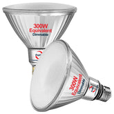 Explux PAR38 LED flood bulb 3600 lumens for bright outdoor illumination.