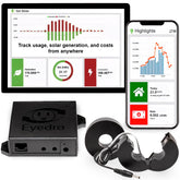 Eyedro Home Energy Monitor real time usage dashboard showing current power flow