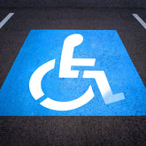 EYUNSTAR handicap stencil 44x44 exterior for crisp outdoor parking markings.