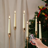 Eywamage ivory flameless taper candles with remote glow softly for ambience