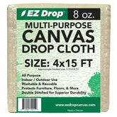 EZ DROP painter's drop cloth 4x15 ft rolled, ideal for painting prep and surface protection
