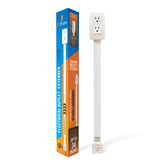 EZ Outlet extension with rotating base for easy reach behind a couch.