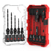 EZARC countersink drill bit set with tapered bits for clean screw seating.