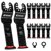 EZARC curved-tech blade edge for smoother, more accurate cuts with less vibration.