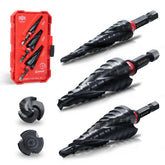 EZARC step drill bit with triple-flute design for stable metal drilling.