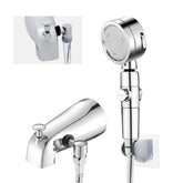 EZEXPREZE chrome tub spout with diverter for easy bath or shower transitions.