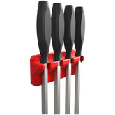 EZRED magnetic pry bar holder front view with four organized slots.