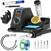 EZTOOLS 926LED V3 main unit with front view and temperature control knob for precise soldering.