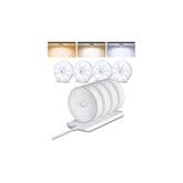 EZVALO 8-pack motion sensor closet lights with charging station illuminate closets efficiently.