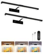 EZVALO picture light on wall highlighting artwork with vivid, high-CRI illumination.