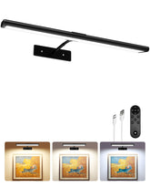 EZVALO picture light mounted on wall for vivid art illumination.