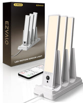 EZVALO under-cabinet lighting 3-pack mounted to countertop, providing bright task light.