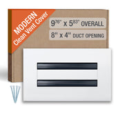 FA-STAR vent cover front view with seamless white finish for a modern look.