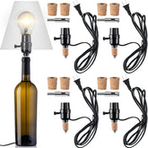 Fabbay bottle lamp kit four sets with cork stoppers and drill for DIY lighting