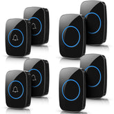 Fabbay black wireless doorbell button with LED for outdoor visibility and quick alerts