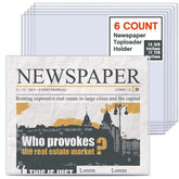 Faccito 6-pack newspaper protector keeps papers dust-free and protected.