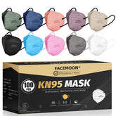Facemoon KN95 disposable masks in a 100-pack, designed for daily wear and comfort.