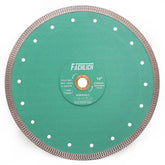 FACHLICH diamond porcelain saw blade 10in close-up for chip-free cuts in ceramic and porcelain tiles.