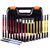 Facoow magnetic nut driver set in compact storage case for easy transport