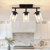 FadimiKoo 3-lights semi-flush ceiling light with glass shades for soft illumination
