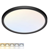 Fairdeer LED flush mount ceiling light black front view for kitchen style