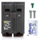 FalconSupply HOM230 front view of a 30A double-pole breaker for 120/240V circuits.