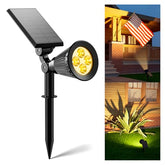 FALOVE solar spotlight wide beam highlights exterior walls and features