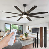 Fanbulous 65-inch ceiling fan with LED light and remote for flexible living spaces