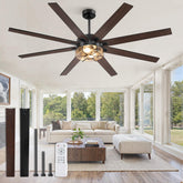 Fanbulous 65-inch farmhouse ceiling fan with lights showing rustic-modern balance for living spaces
