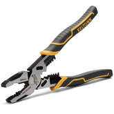 Fancytool Linesman Pliers with 9-inch ergonomic grip for extended electrical work.