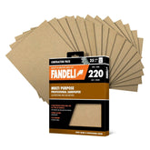 Fandeli 36027 220-grit sandpaper pack for versatile woodworking.