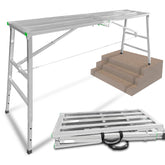 Fanmoss folding scaffolding platform front view for elevated painting tasks