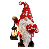 FANMOUDELN valentines gnome with heart-shaped hat for romantic garden decor