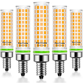 FanNicoo E12 LED bulb in ceiling fan for bright, energy-saving illumination.
