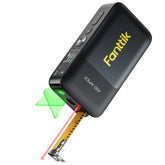 Fanttik A10 Apex display shows digital tape and laser readouts for measurements